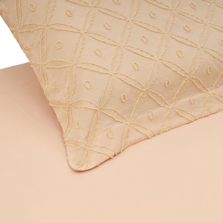Lenjerie pat ks cu broderie tuffata crem,  Lenjerii de pat | electropc.ro