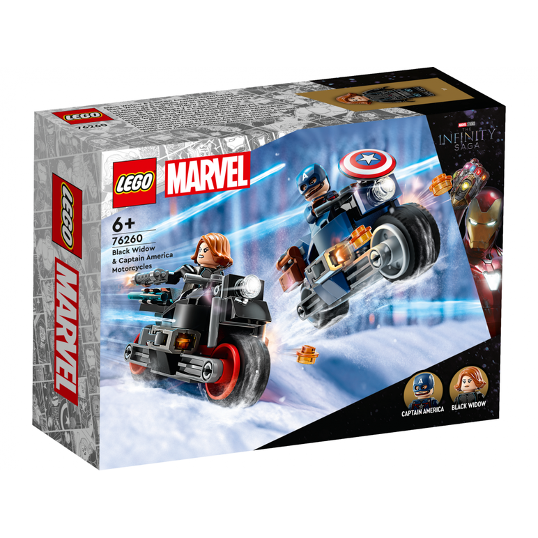 Moto.black widow&c. america, 76260 lego,  Seturi de constructie | electropc.ro