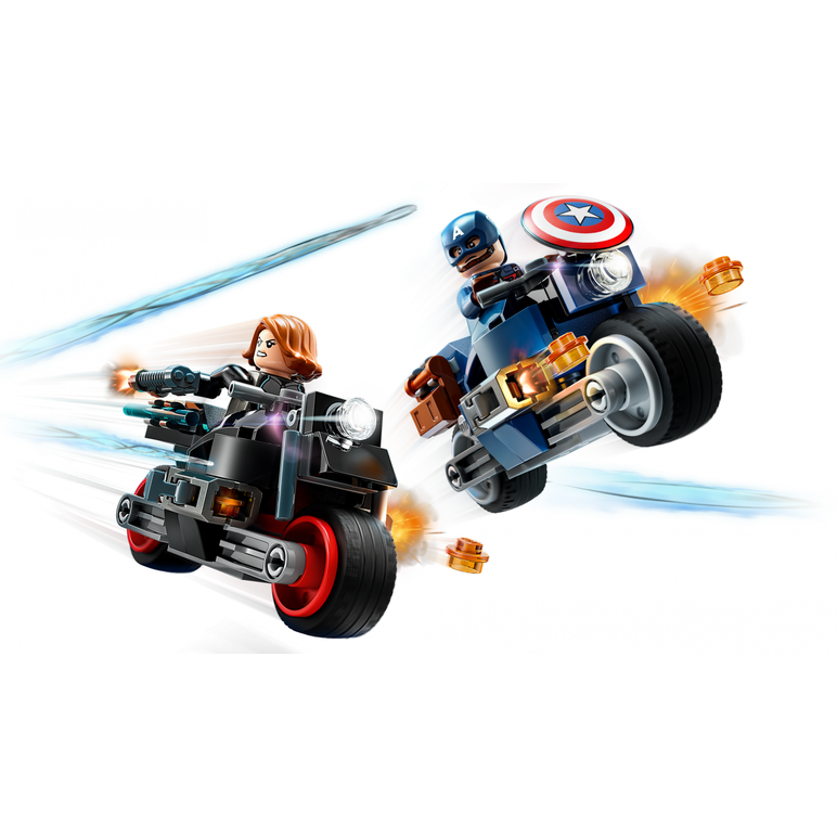 Moto.black widow&c. america, 76260 lego,  Seturi de constructie | electropc.ro