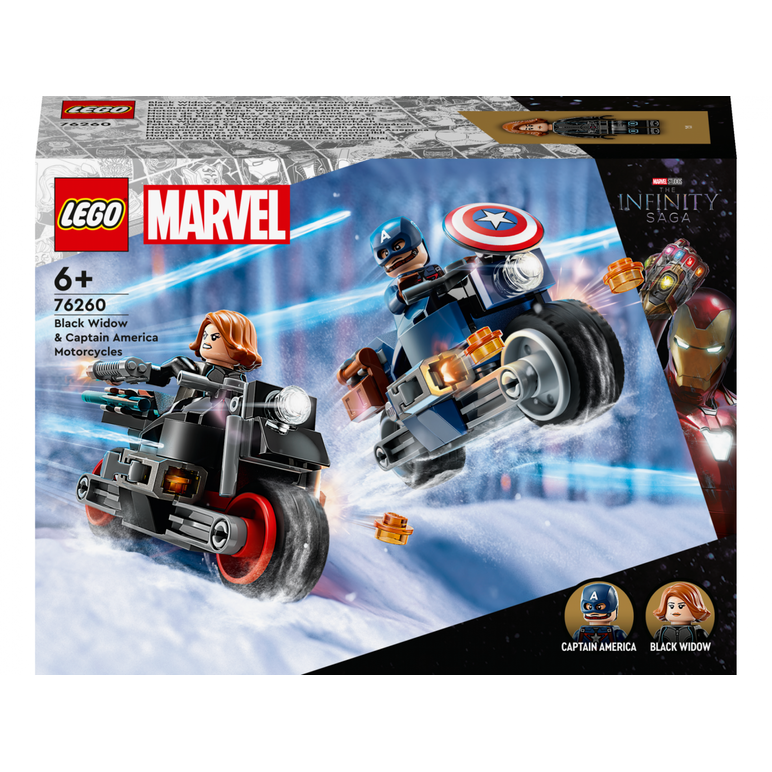 Moto.black widow&c. america, 76260 lego,  Seturi de constructie | electropc.ro