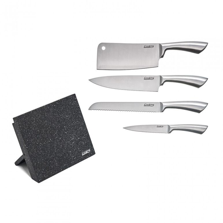 Set cutite de bucatarie, 5 piese,silver, cooking by heinner,  Cutite & seturi | electropc.ro