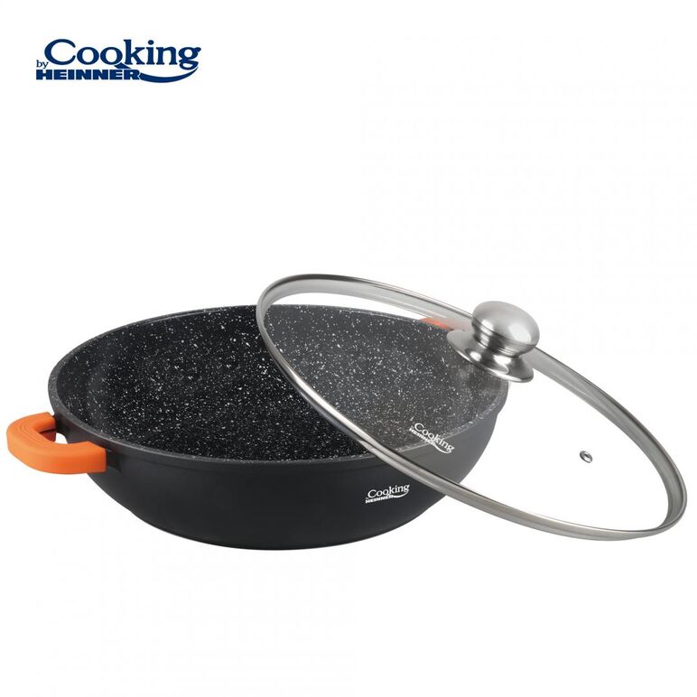 Cratita aluminiu+capac 32x8.5cm,5.5l,dark line, cooking by heinner,  Tavi copt | electropc.ro