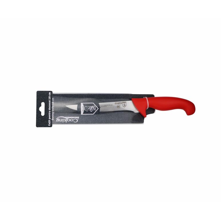 Cutit  dezosat profesional 18 cm, rosu, chef line, cooking by heinner,  Cutite & seturi | electropc.ro