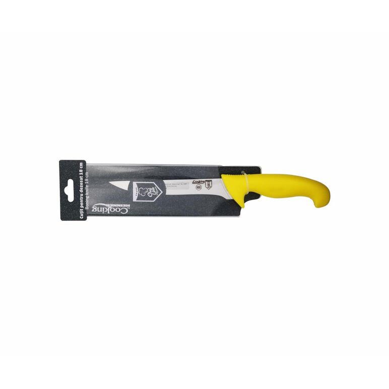 Cutit dezosat profesional 18 cm, galben, chef line, cooking by heinner,  Cutite & seturi | electropc.ro