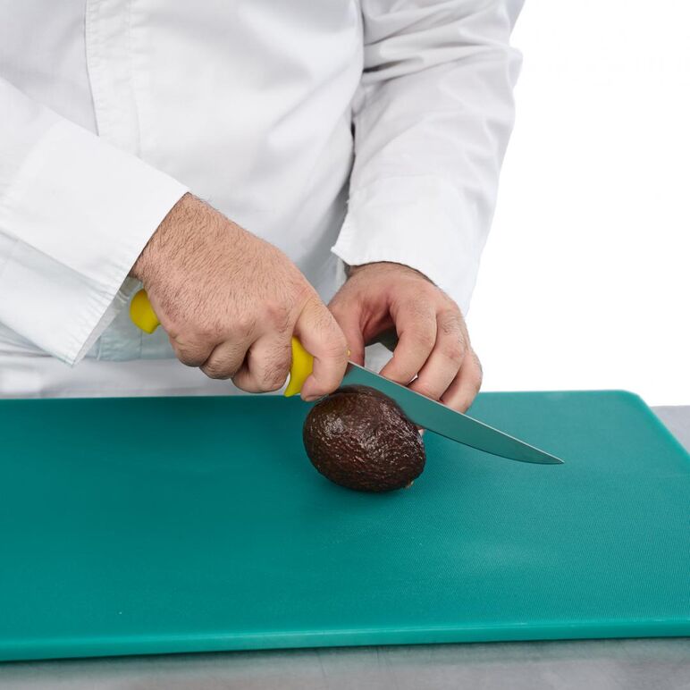 Cutit dezosat profesional 18 cm, galben, chef line, cooking by heinner,  Cutite & seturi | electropc.ro