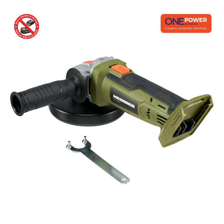 One power by  heinner polizor unghiular 18v 9500rpm (fara baterie si incarcator),  Polizoare unghiulare | electropc.ro