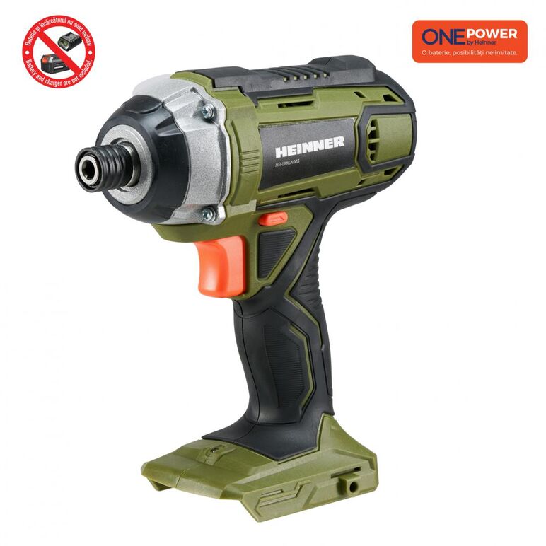 One power by heinner masina de insurubat cu impact 18v 160nm (fara baterie si incarcator),  Masini de gaurit si insurubat cu acumulator | electropc.ro