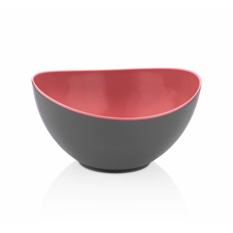 Pachet : doua boluri ovale  bicolore 14 / 25 cm + set lingura si furculita pentru salata, rosu, art of dining by heinner,  Accesorii bucatarie | electropc.ro
