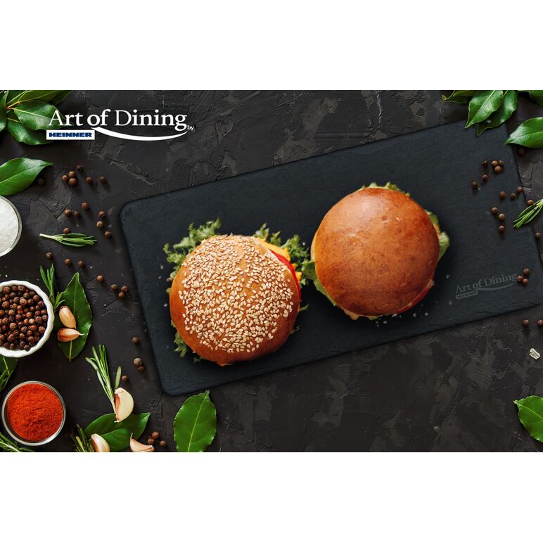 Platou ardezie dreptunghiular, 30x15 cm, art of  dining  by heinner,  Farfurii & Boluri de Servire | electropc.ro