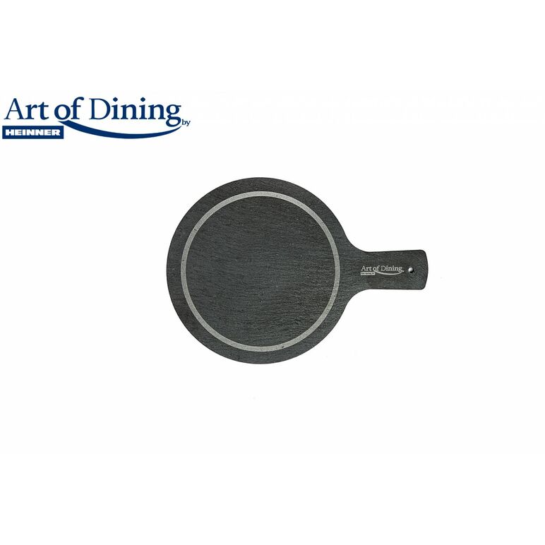 Platou ardezie rotund cu maner, 28x20 cm, cooking by heinner,  Farfurii & Boluri de Servire | electropc.ro