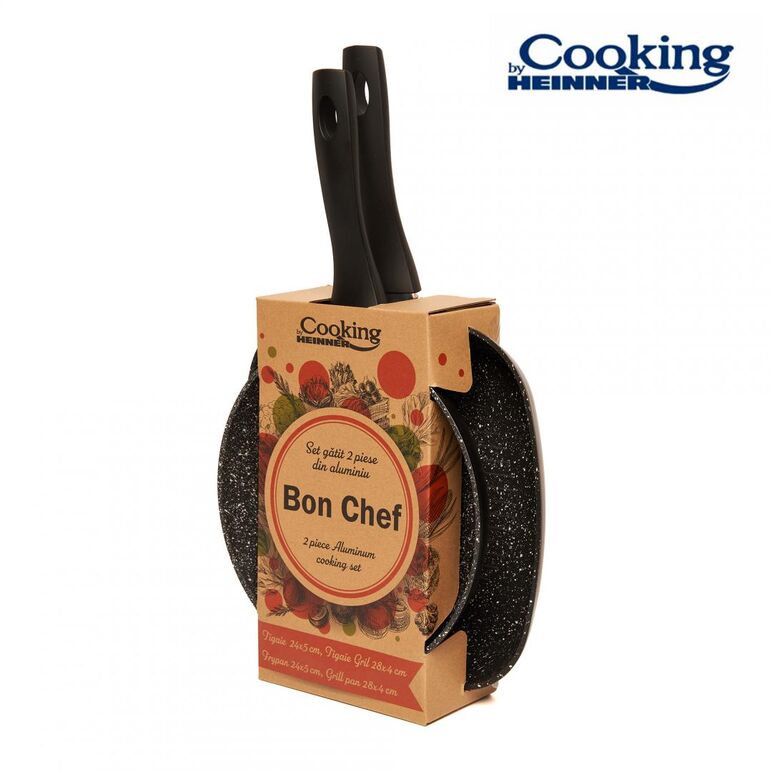 Set gatit 2 piese aluminiu bon chef, cooking by heinner,  Seturi de gatit | electropc.ro