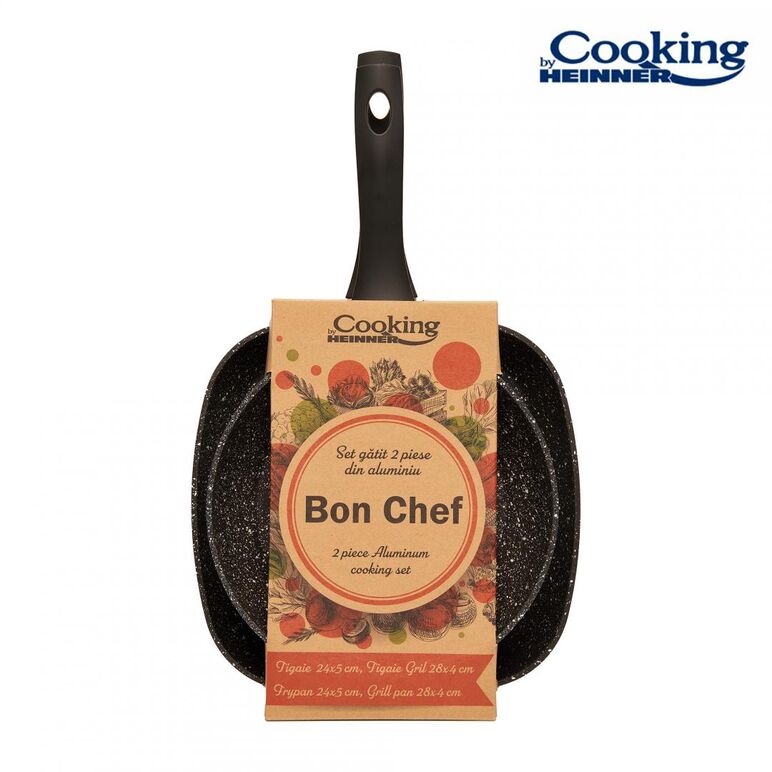Set gatit 2 piese aluminiu bon chef, cooking by heinner,  Seturi de gatit | electropc.ro