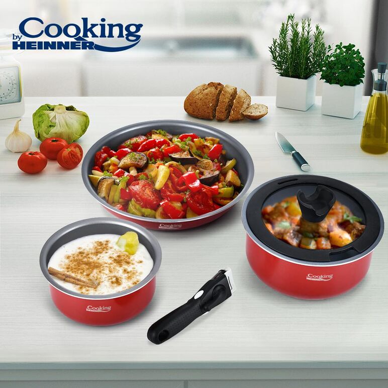 Set gatit aluminiu 5 piese, salsa, cooking by heinner,  Seturi de gatit | electropc.ro