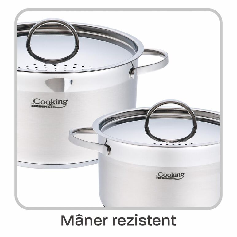 Set gatit din inox 4 piese, aleida, cooking by heinner,  Seturi de gatit | electropc.ro