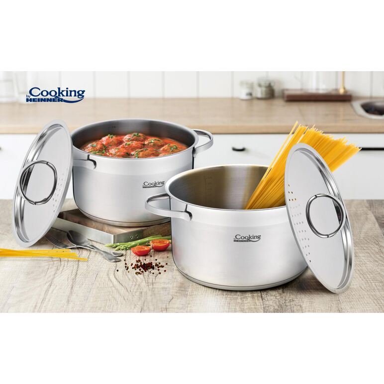 Set gatit din inox 4 piese, aleida, cooking by heinner,  Seturi de gatit | electropc.ro