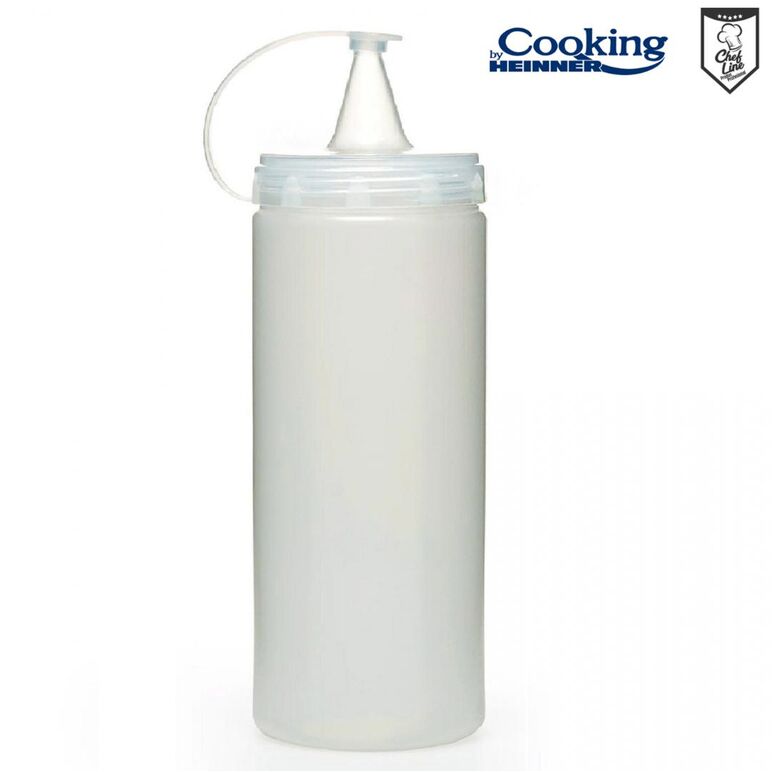 Sticla dispenser pentru sosuri 1000 ml transparent, chef line, cooking by heinner,  Boluri & Cutii alimente | electropc.ro