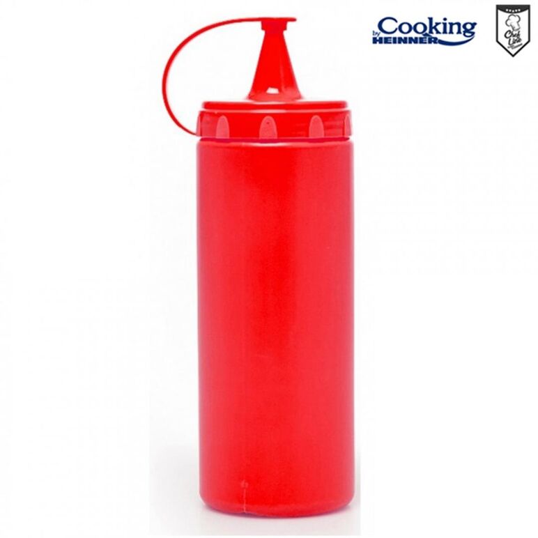 Sticla dispenser pentru sosuri 700 ml, rosu, chef line, cooking by heinner,  Boluri & Cutii alimente | electropc.ro