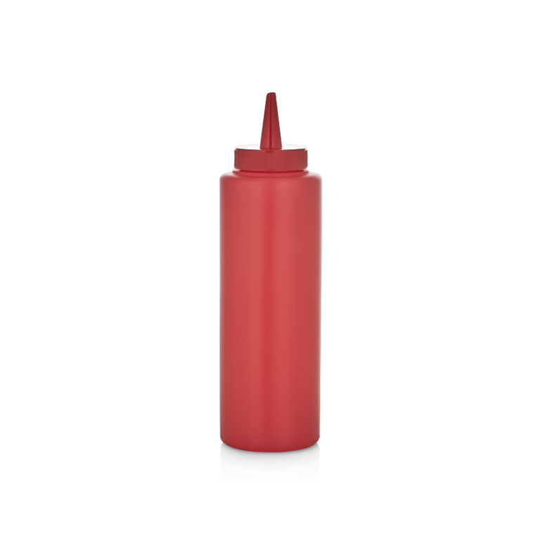 Sticla dispenser sosuri 330 ml, rosu, chef line, cooking by heinner,  Boluri & Cutii alimente | electropc.ro