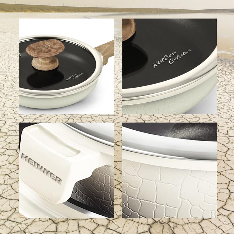 Tigaie aluminiu+capac 20x4.5 cm, wild stone, cooking by heinner,  Tigai si seturi | electropc.ro