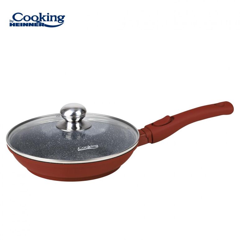 Tigaie aluminiu turnat + capac 24x4.8 cm, calabria, cooking by heinner,  Tigai si seturi | electropc.ro