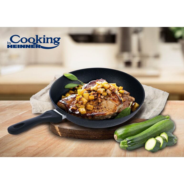 Tigaie aluminiu wok 30x8 cm , black sand, cooking  by heinner,  Tigai si seturi | electropc.ro