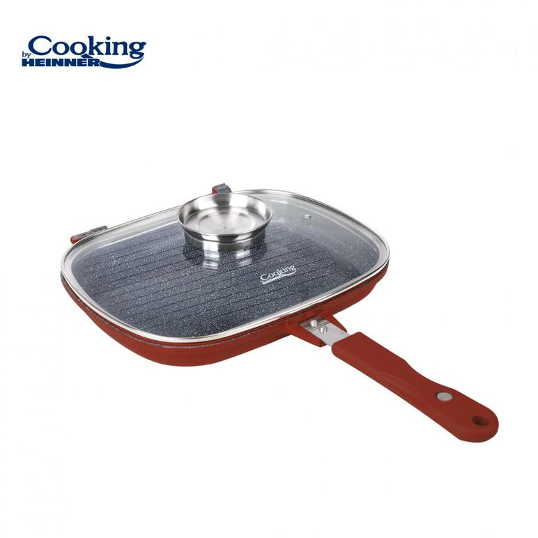 Tigaie dubla aluminiu 30x12.5cm,calabria, cooking by heinner,  Tigai si seturi | electropc.ro