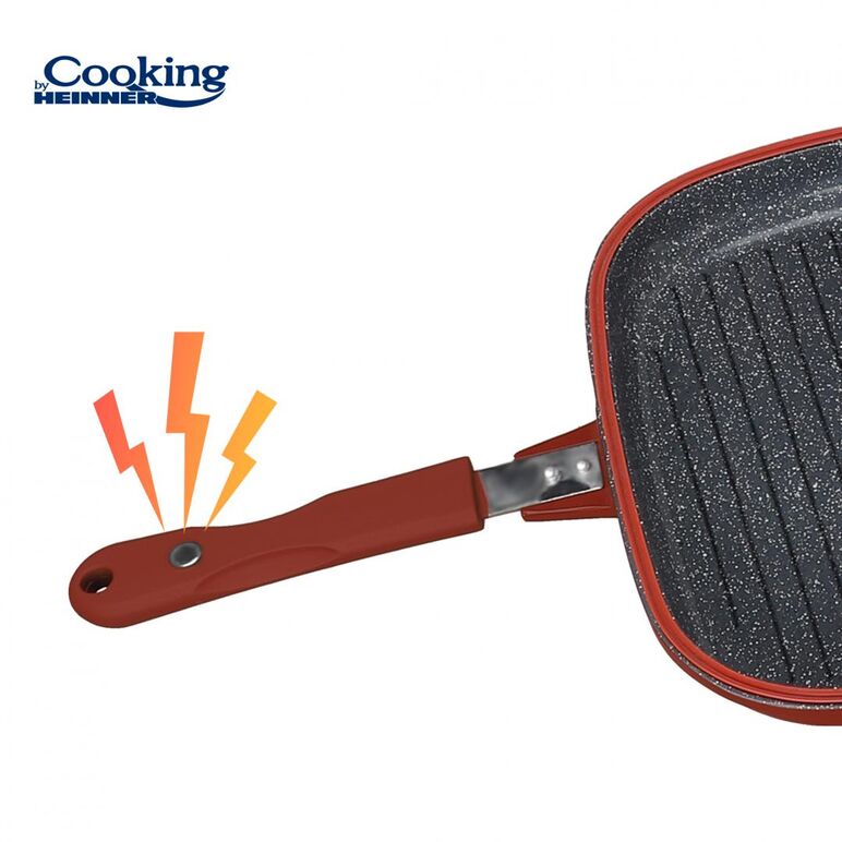 Tigaie dubla aluminiu 30x12.5cm,calabria, cooking by heinner,  Tigai si seturi | electropc.ro
