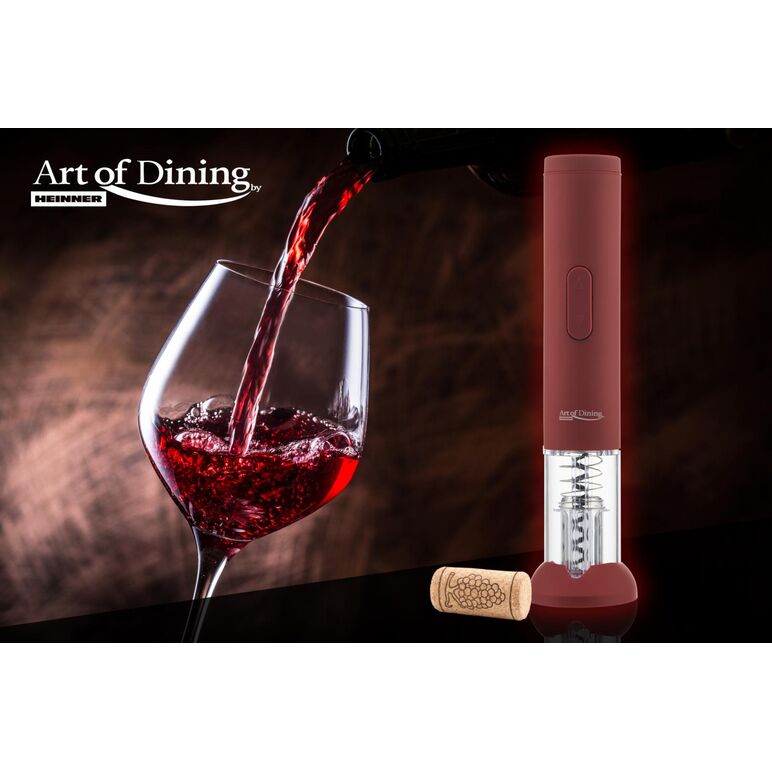 Tirbuson electric + accesoriu pentru taierea foliei, 26cm, art of dining,  Accesorii servire | electropc.ro