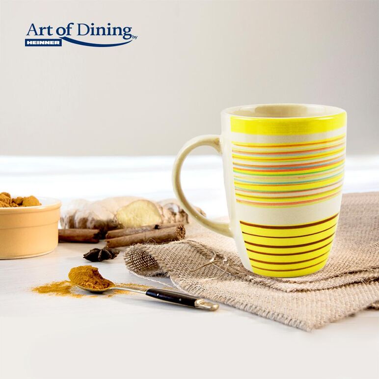 Cana ceramica 285 ml, sara, galben, art of dinning by heinner,  Cani & Cesti | electropc.ro