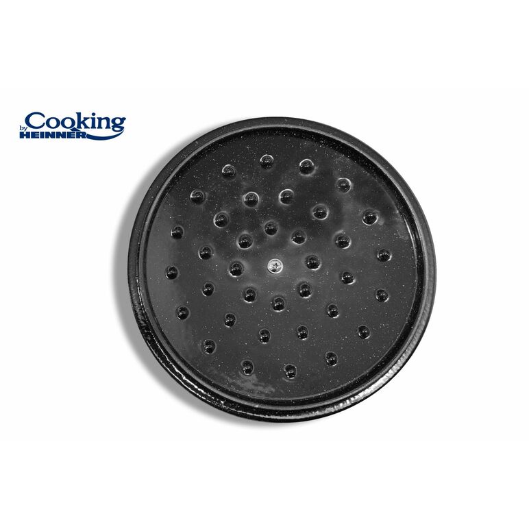Caserola fonta emailata + capac 19 x 9 cm, 1.8 l, marble  grey, cooking by heinner,  Tigai si seturi | electropc.ro