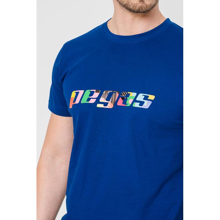 Tricou  logo multicolor barbati   royal blue-m,  Tricouri | electropc.ro