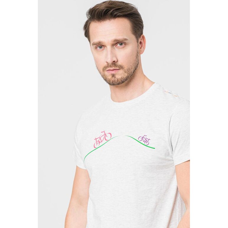 Tricou casual biciclete familie barbati light grey-l,  Tricouri | electropc.ro