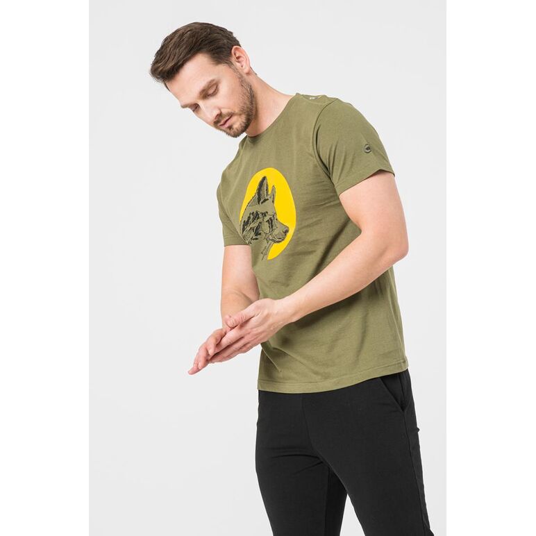 Tricou casual ciucas barbati kaki-s,  Tricouri | electropc.ro