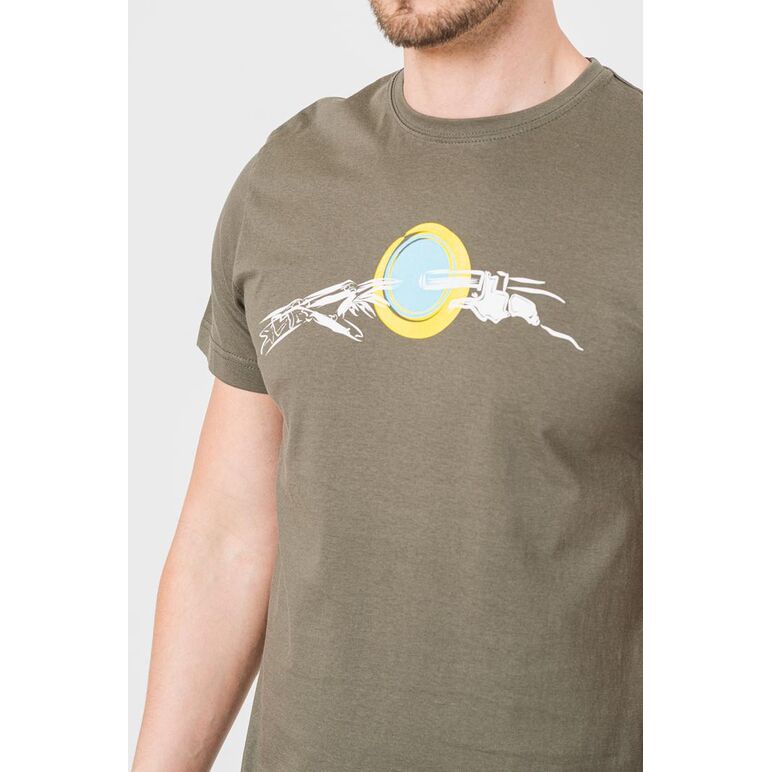 Tricou casual mana bicicleta barbati castor gray-m,  Tricouri | electropc.ro