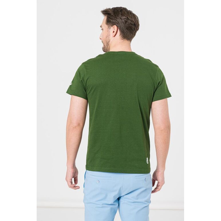 Tricou casual moldoveanu barbati bottle green-m,  Tricouri | electropc.ro