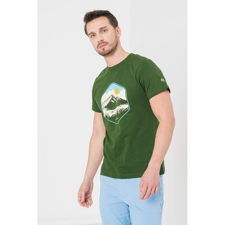 Tricou casual moldoveanu barbati bottle green-xl,  Tricouri | electropc.ro