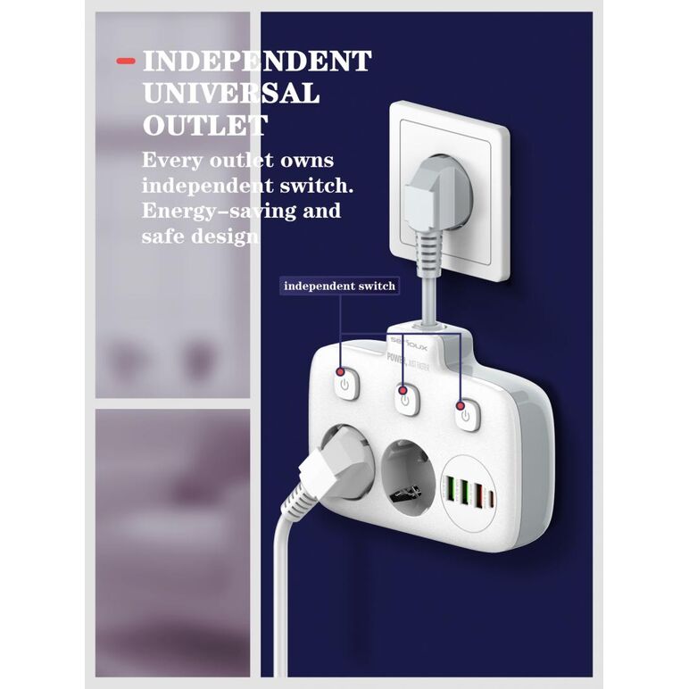 Prelungitor cu protectie serioux qc3.0. parametri nominali: 2500w-10a(max) 250v intrare: ac100-250v 10a 50/60hz ieșire pd: 5v=3a 9v=2.22a 12v=1.67a 20w (max) ieșire qc: 5v-3a 9v=2a 12v=1.5a 18w (max) ieșire auto-id: 5v-2.4a 12w (max) putere totală: 20w ma,  Prelungitoare | electropc.ro
