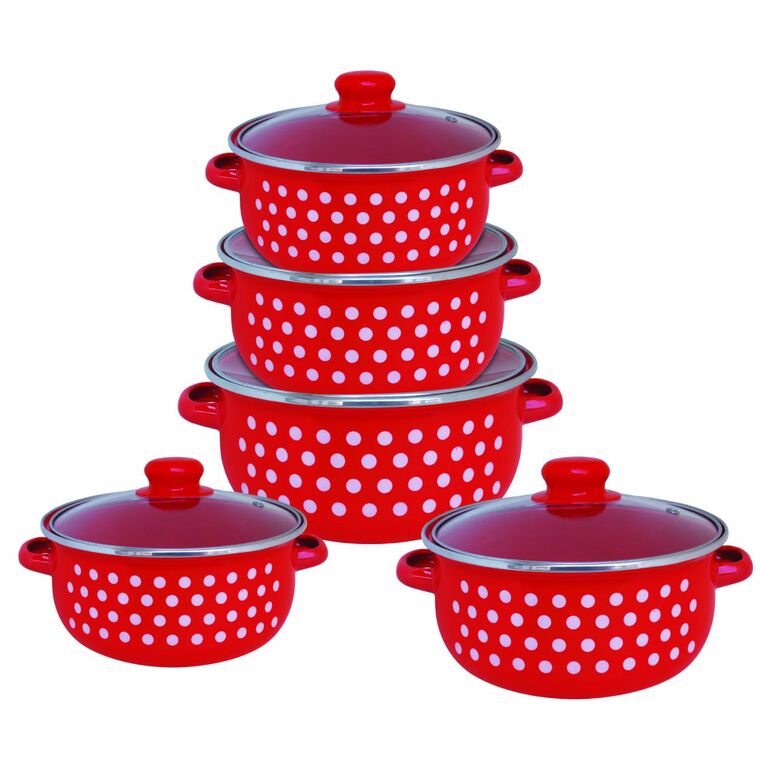 Set gatit 10 piese emailat , aria, vanora home,  Seturi de gatit | electropc.ro