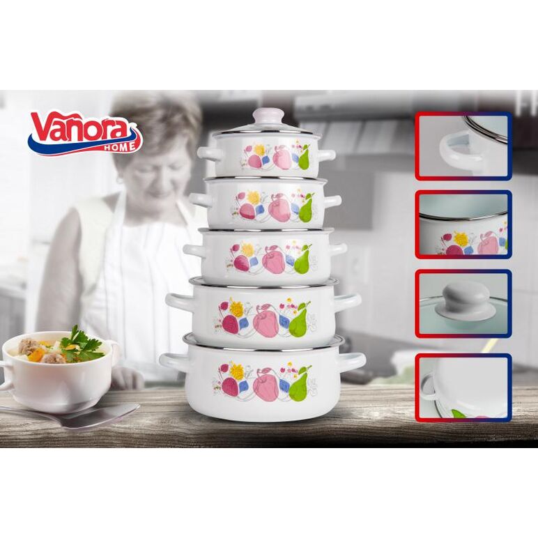 Set gatit 10 piese emailat, fabiana, vanora home,  Seturi de gatit | electropc.ro
