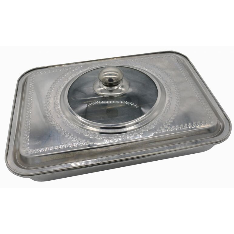 Tava  cuptor cu capac, inox, 39x29x7, vanora home,  Tavi copt | electropc.ro