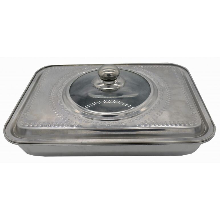 Tava cuptor cu capac, inox ,35*26*7cm, vanora home,  Tavi copt | electropc.ro