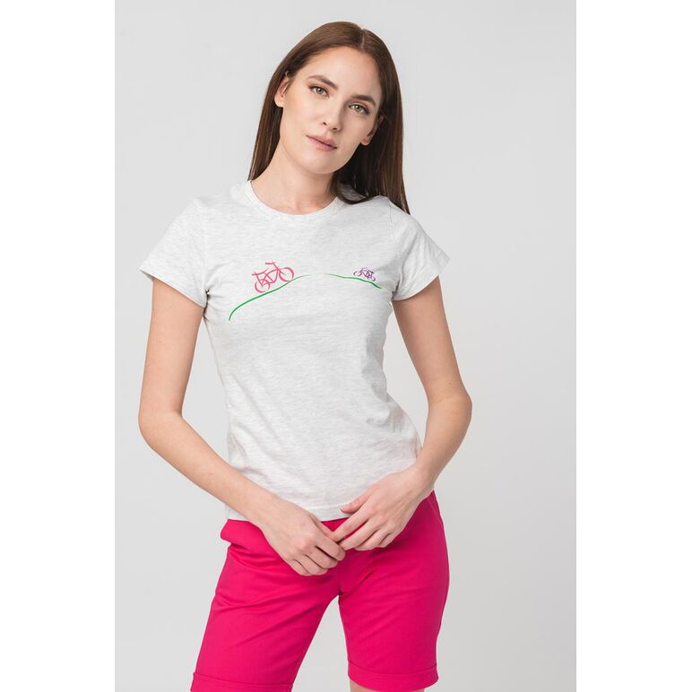 Tricou casual biciclete familie femei light grey-xl,  Tricouri | electropc.ro
