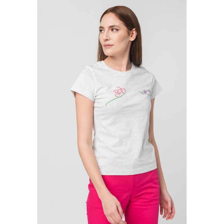 Tricou casual biciclete familie femei light grey-xl,  Tricouri | electropc.ro
