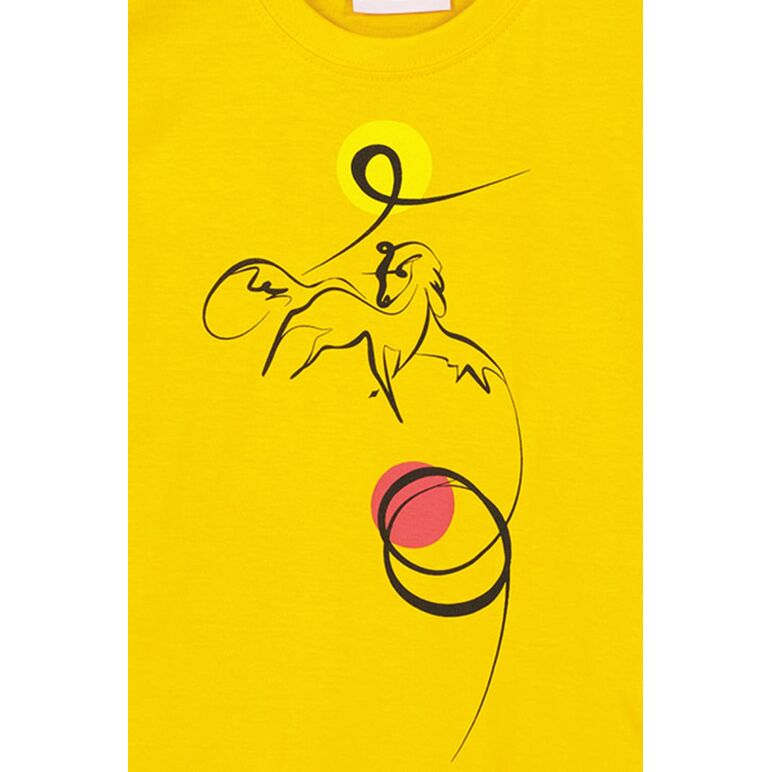 Tshirt casual c cal pegas yellow-8,  Tricouri | electropc.ro
