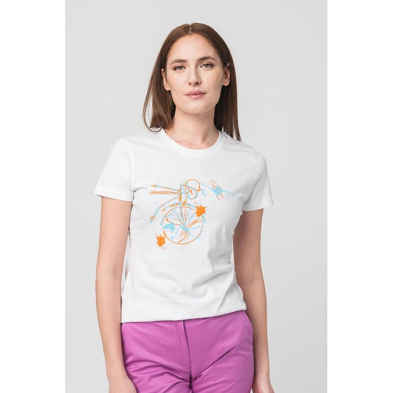 Tshirt casual f bicicleta color white-l,  Tricouri | electropc.ro