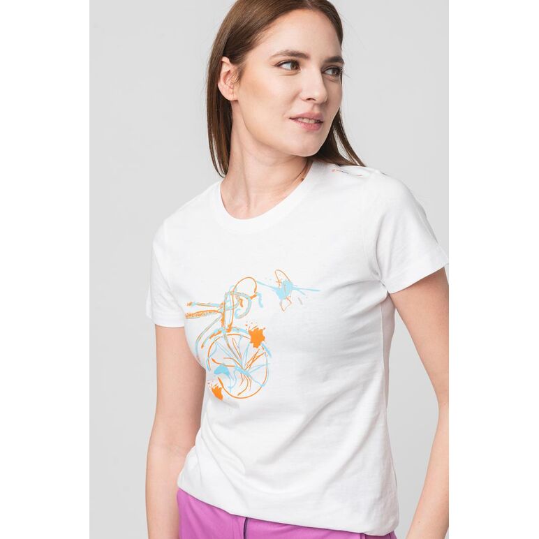 Tshirt casual f bicicleta color white-l,  Tricouri | electropc.ro