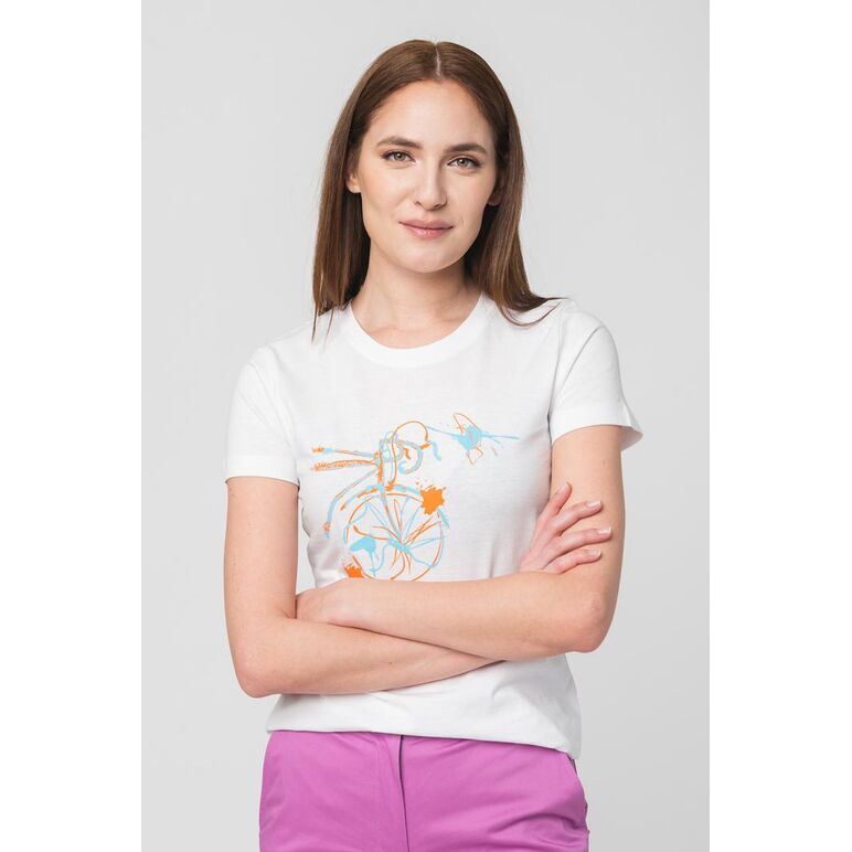 Tshirt casual f bicicleta color white-s,  Tricouri | electropc.ro