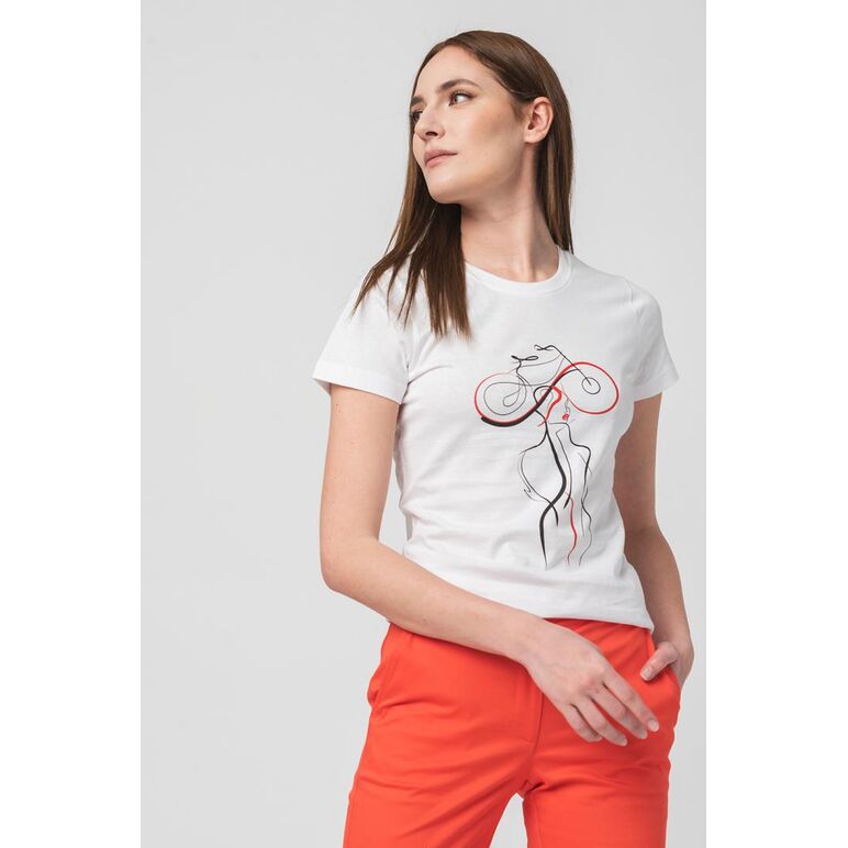 Tshirt casual f doamna cu... white-m,  Tricouri | electropc.ro