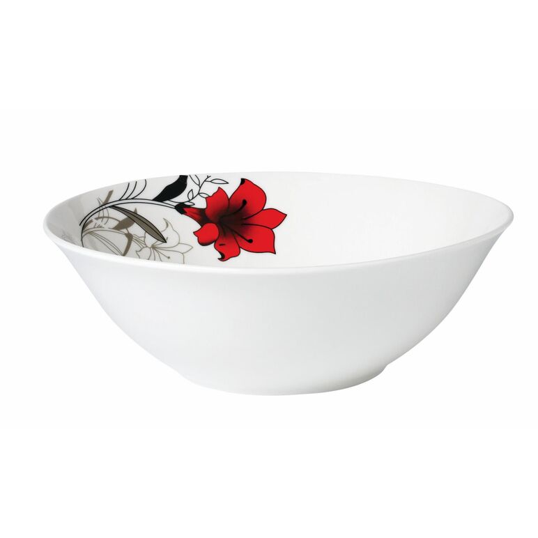 Bol portelan 20 cm, red flowers 950 ml,vanora home,  Farfurii & Boluri de Servire | electropc.ro