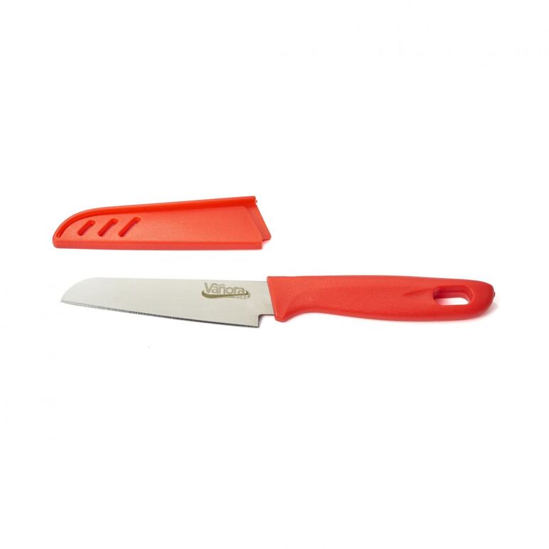 Cutit  cu teaca  9.5 cm, rosu,  Accesorii bucatarie | electropc.ro